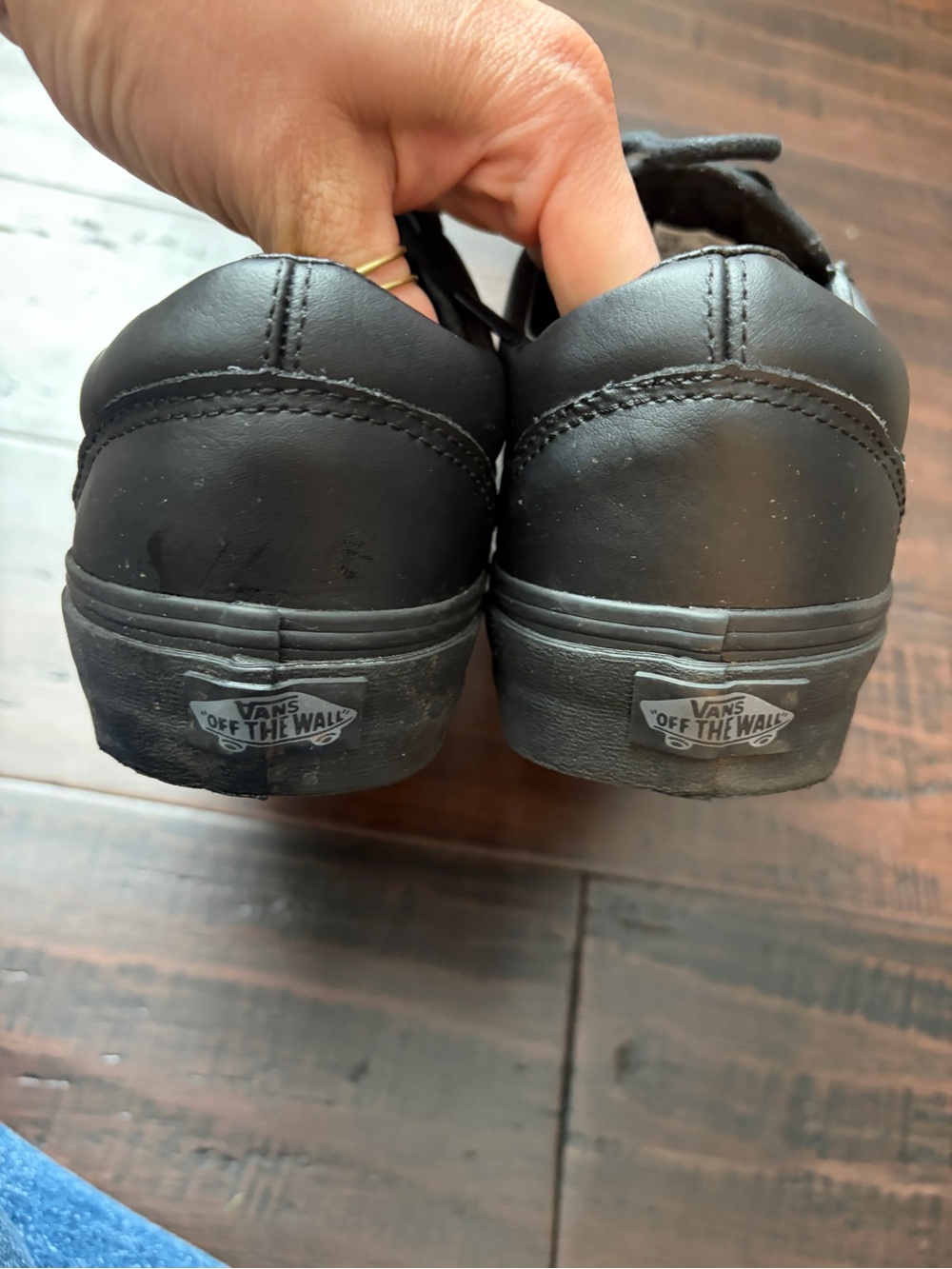 Vans Black Leather Low-Top Sneaker with Side Zip skate grunge 90’s Y2K - Picture 2 of 9